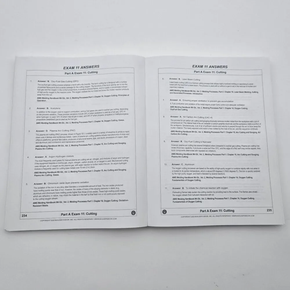 2025 CWI QuickPass Study Tool Book AWS D1.1 & API 1104 (Slight Water Damage)